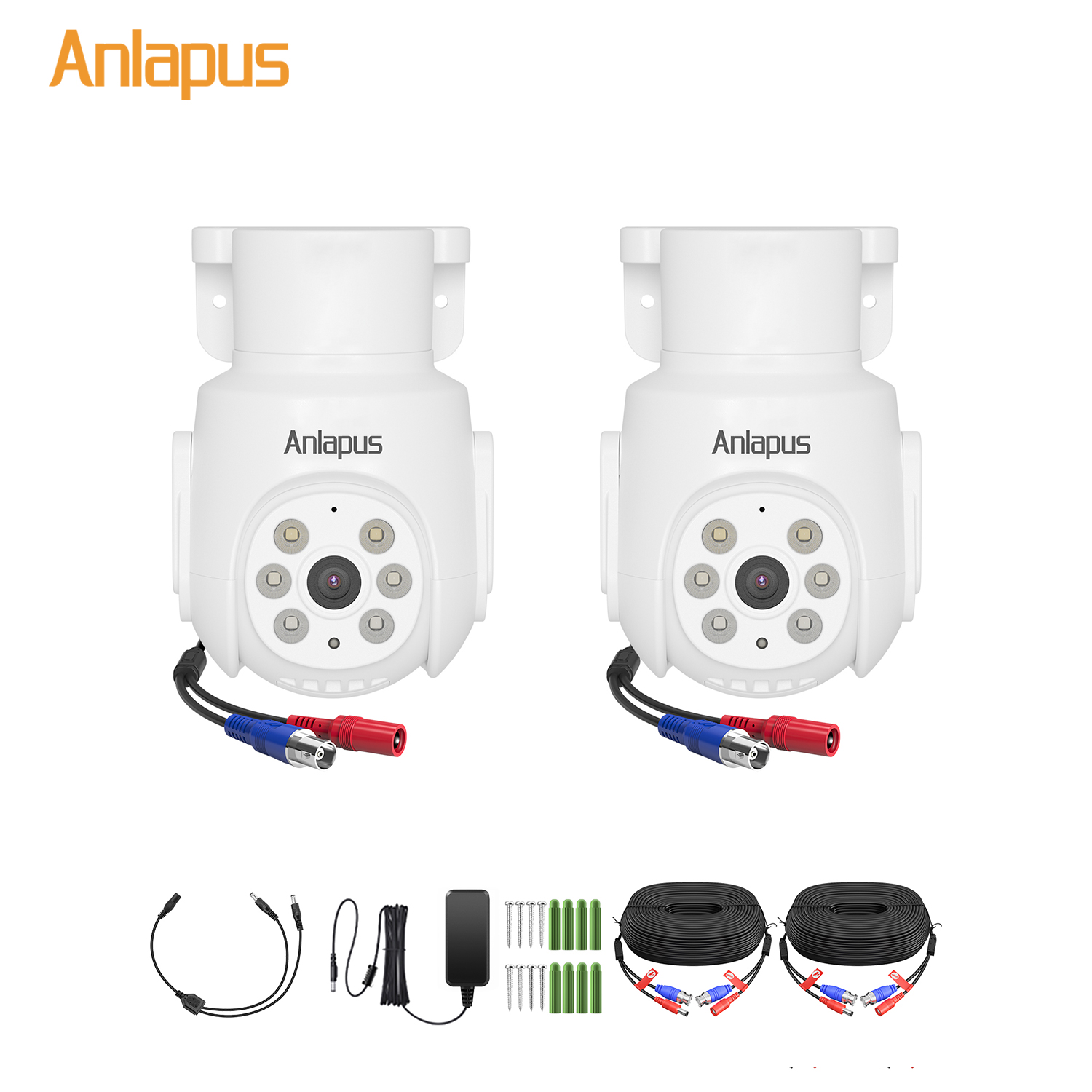 Home Security And Camera System - Anlapus 5MP Pan Tilt Wired Security