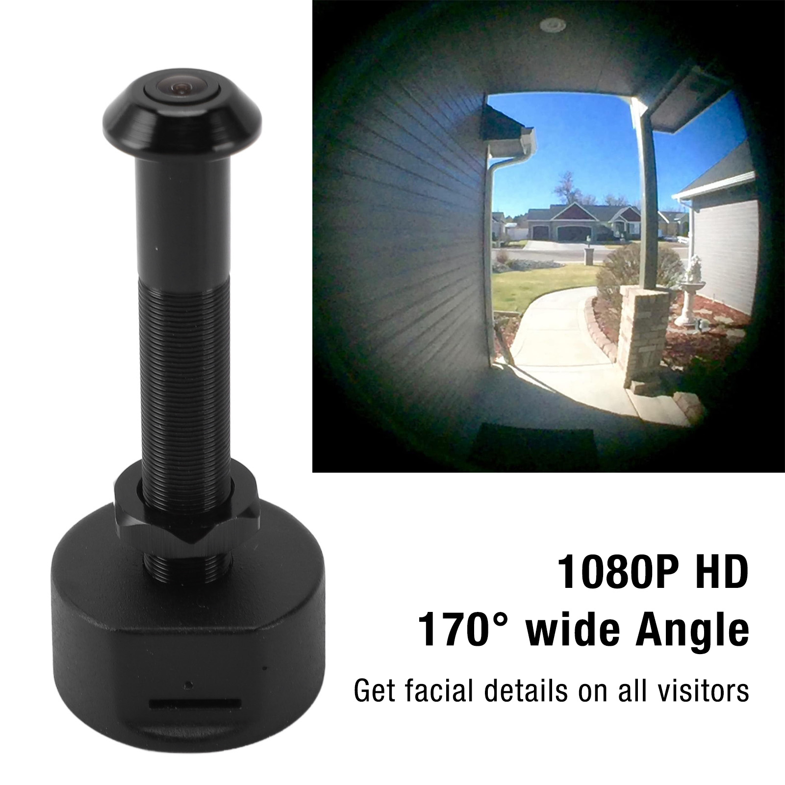Home Security Doorbell Camera - 1080P Smart Door Peephole Camera Motion