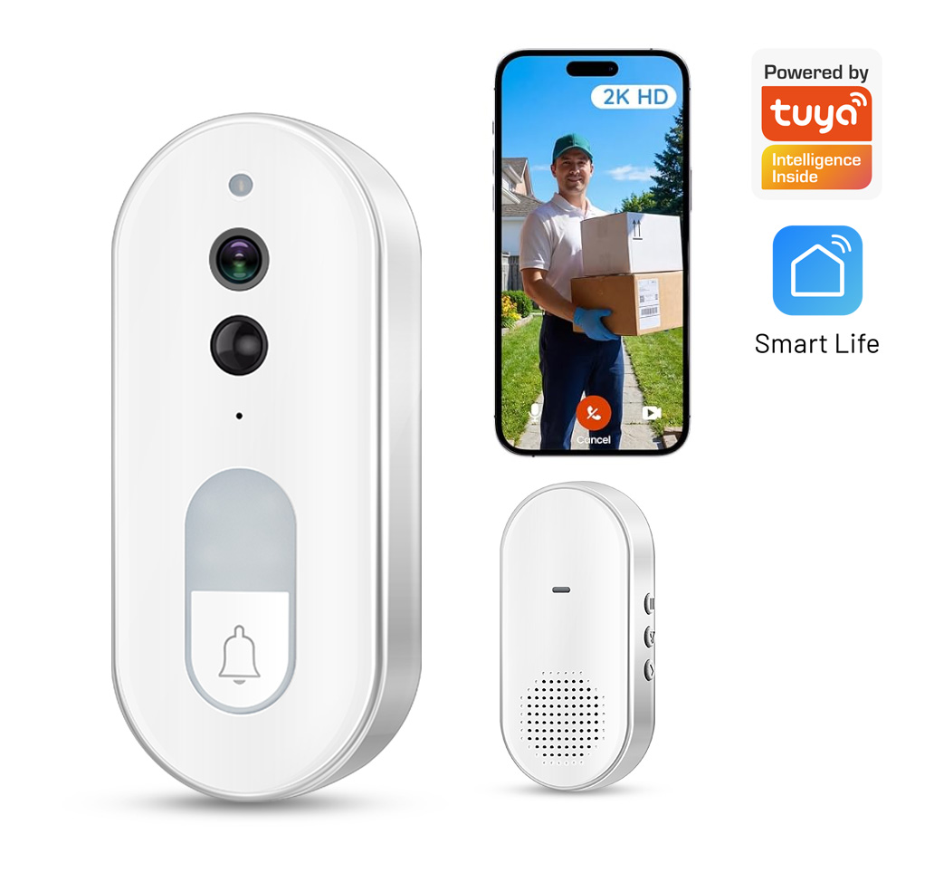 Home Security Doorbell Camera - Tuya Smart Video Doorbell Wireless 1080P
