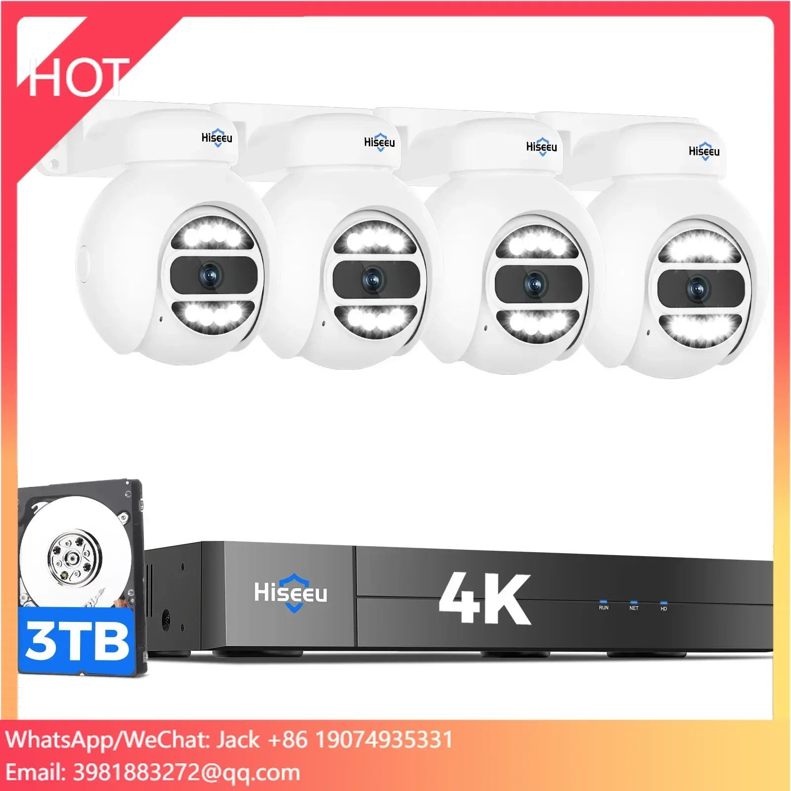Home Security And Camera System - Hiseeu Automatic Tracking 5mp Poe Nvr