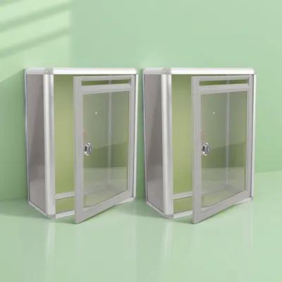 Home Security Box - 2Pcs Transparent Mail Box Metal Wall
