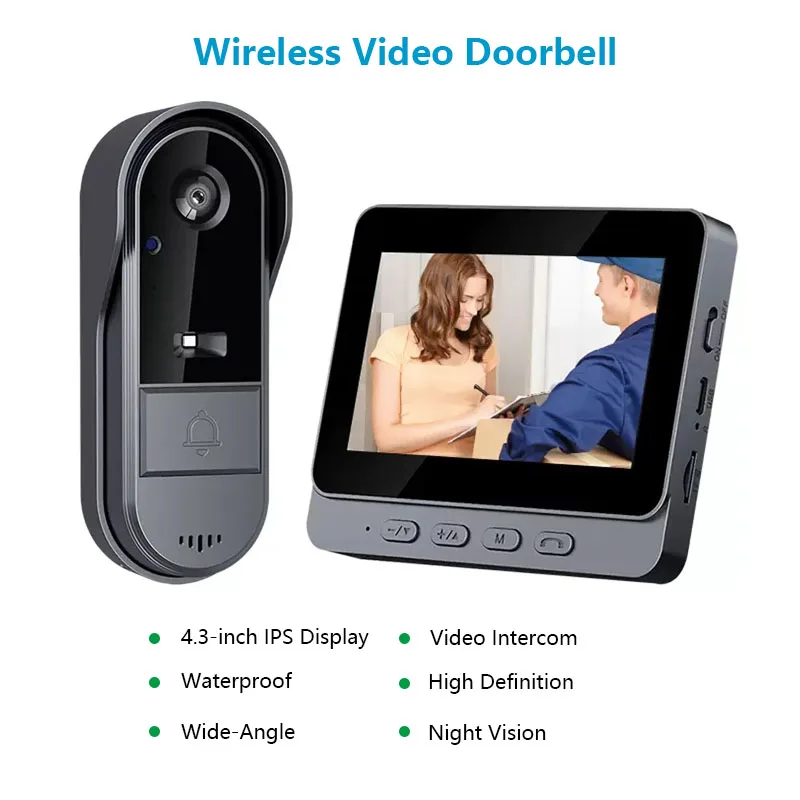 Home Security Doorbell Camera - Outdoor Wireless Intercom Doorbell Night Vision