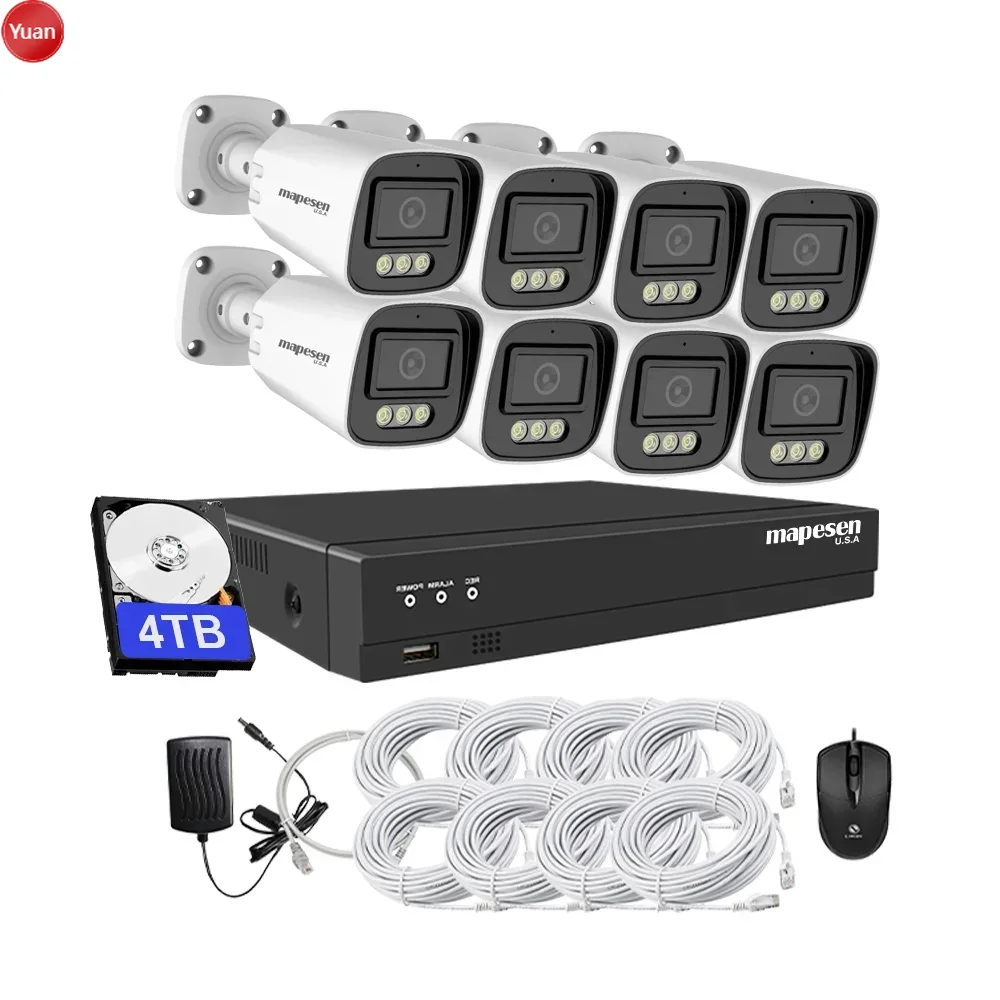 OEM 8MP 4K NVR Camera Kit POE  - đánh giá và giá Nvr Kit 8 Channel