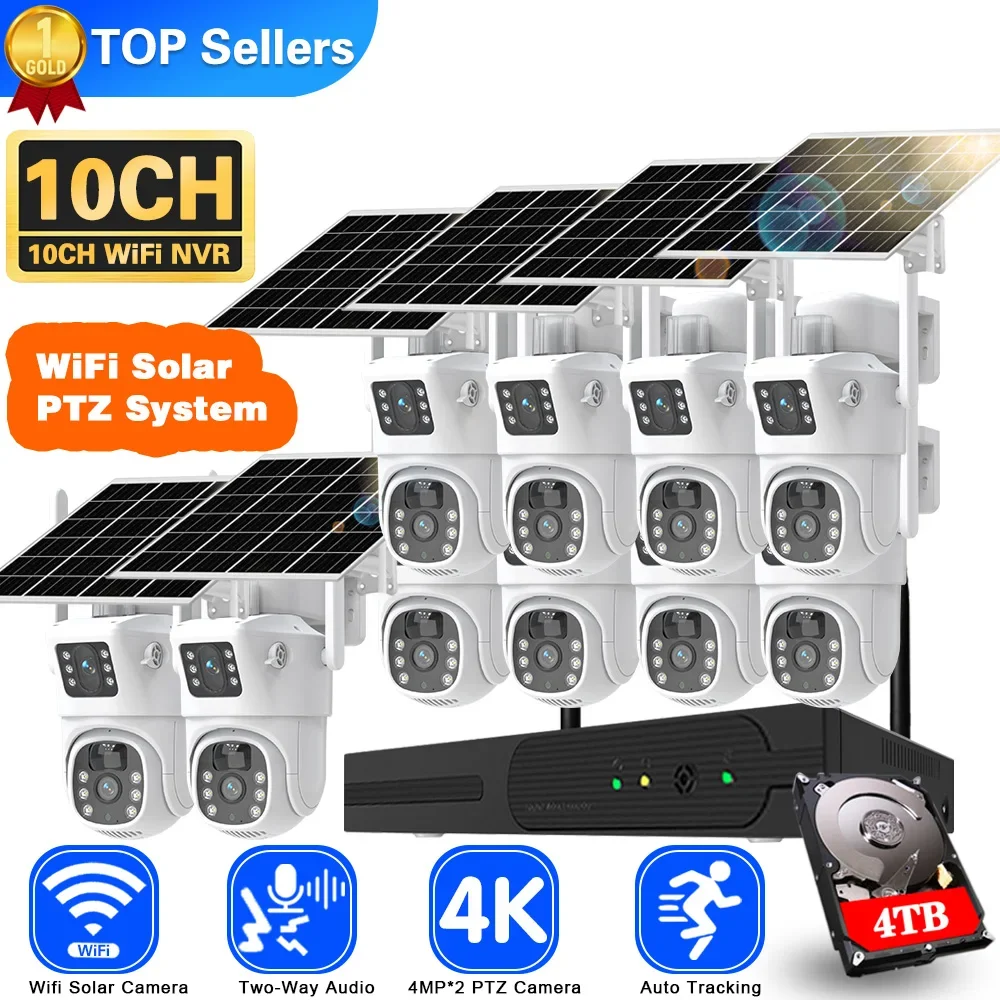 4K 8MP Dual Lens Wifi Solar CC - đánh giá và giá Nvr Kit 8 Channel