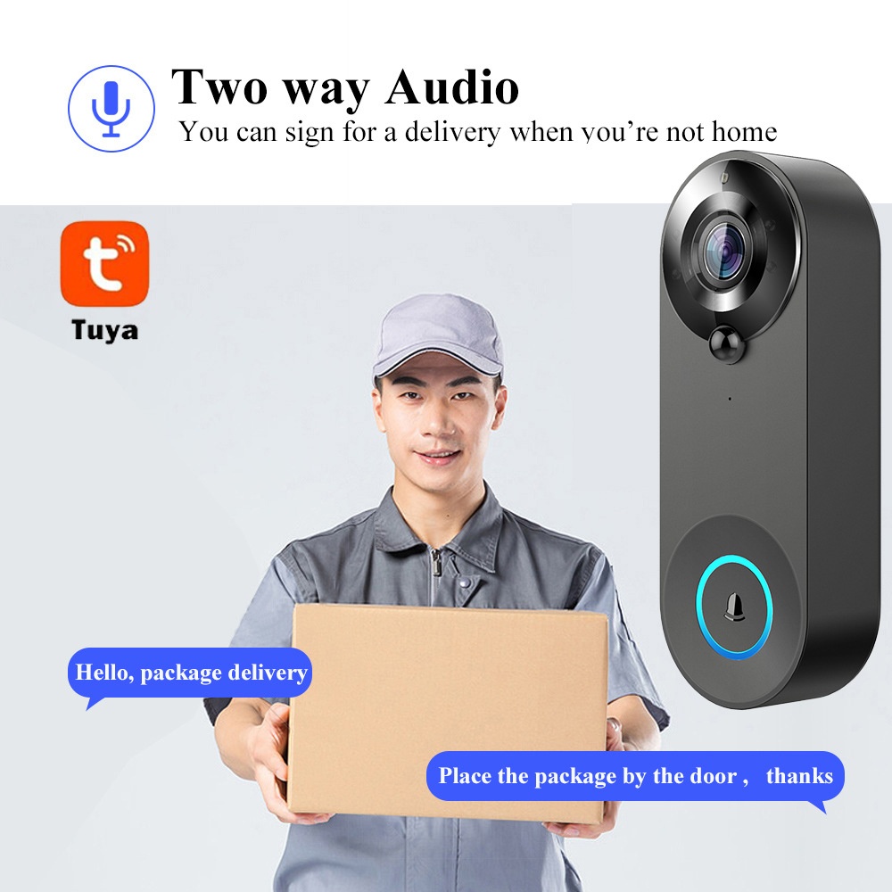 Tuya 1080P Wireless WIFI Doorb - đánh giá và giá Home Security Doorbell Camera