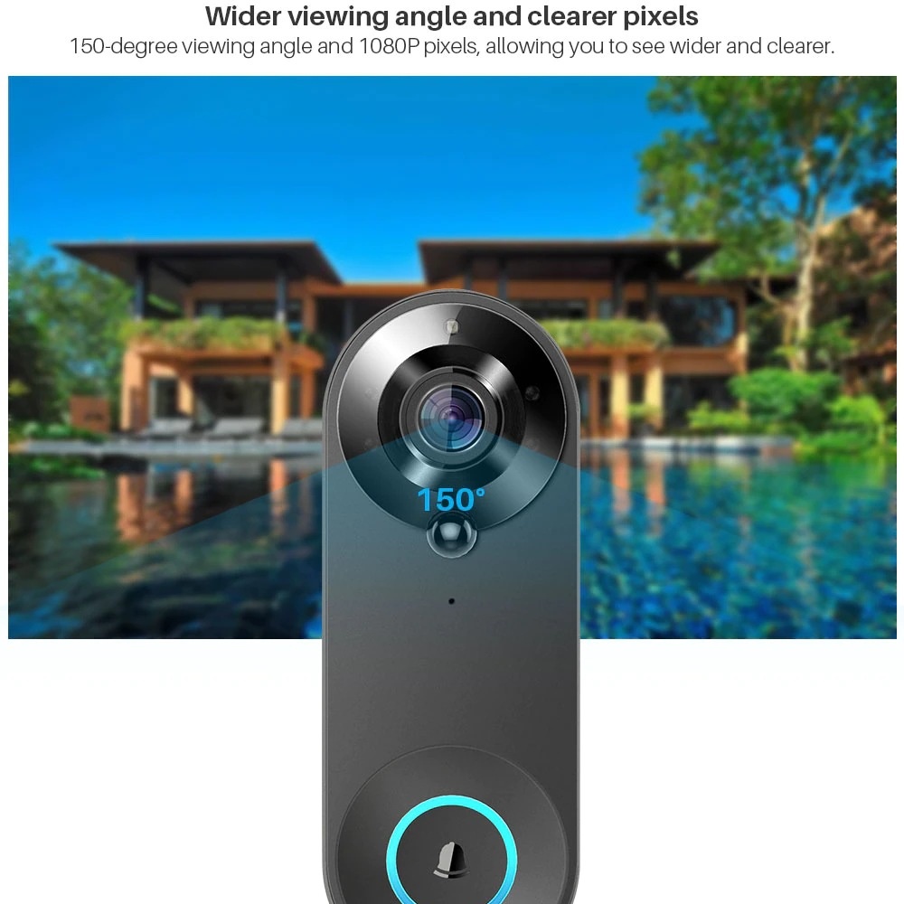 Tuya 1080P Wireless WIFI Doorb - đánh giá và giá Home Security Doorbell Camera