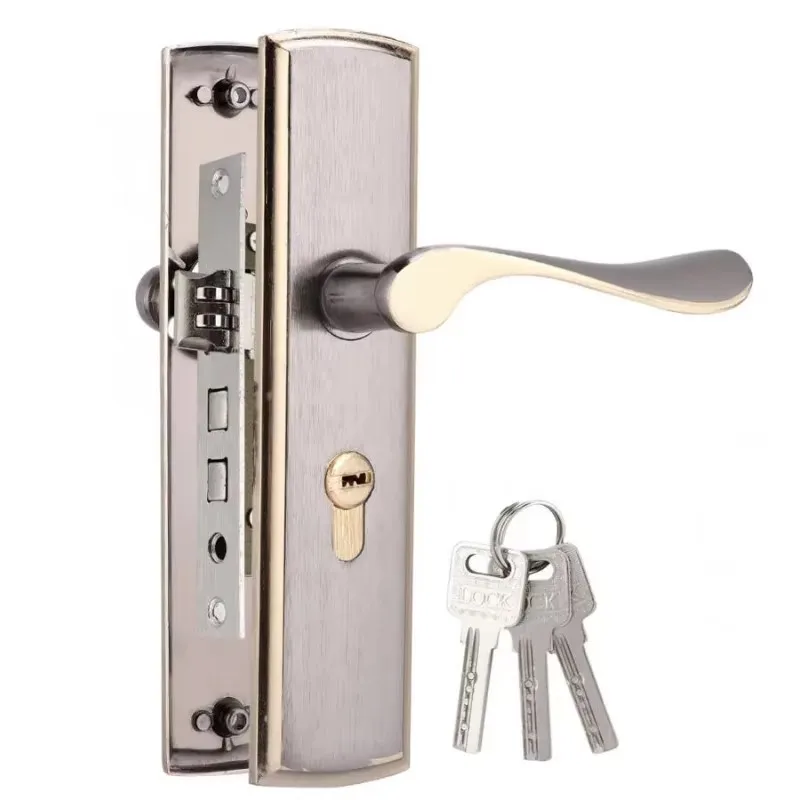 Gold Door Handle Lock Silent H - đánh giá và giá Home Security Product
