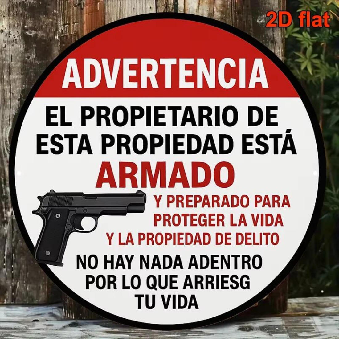 Vintage Round Metal Tin Sign,  - đánh giá và giá Home Security Usa