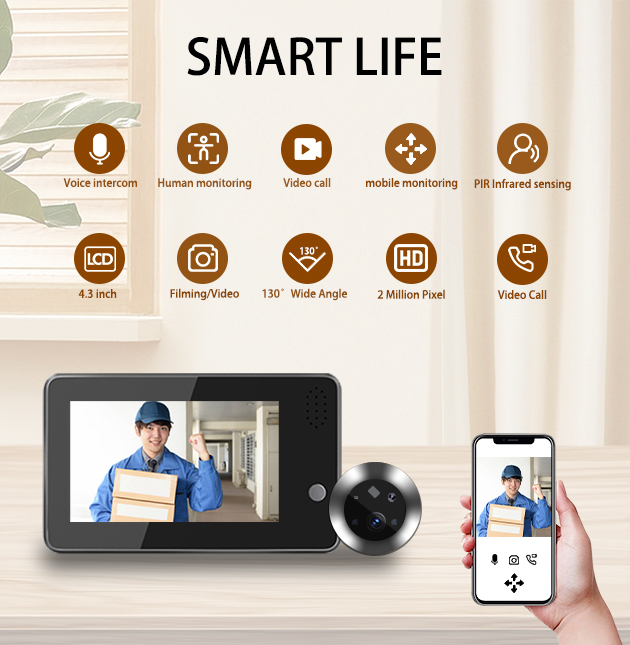 4.3inch Tuya Smartlife WiFi Do - đánh giá và giá Home Security Doorbell Camera
