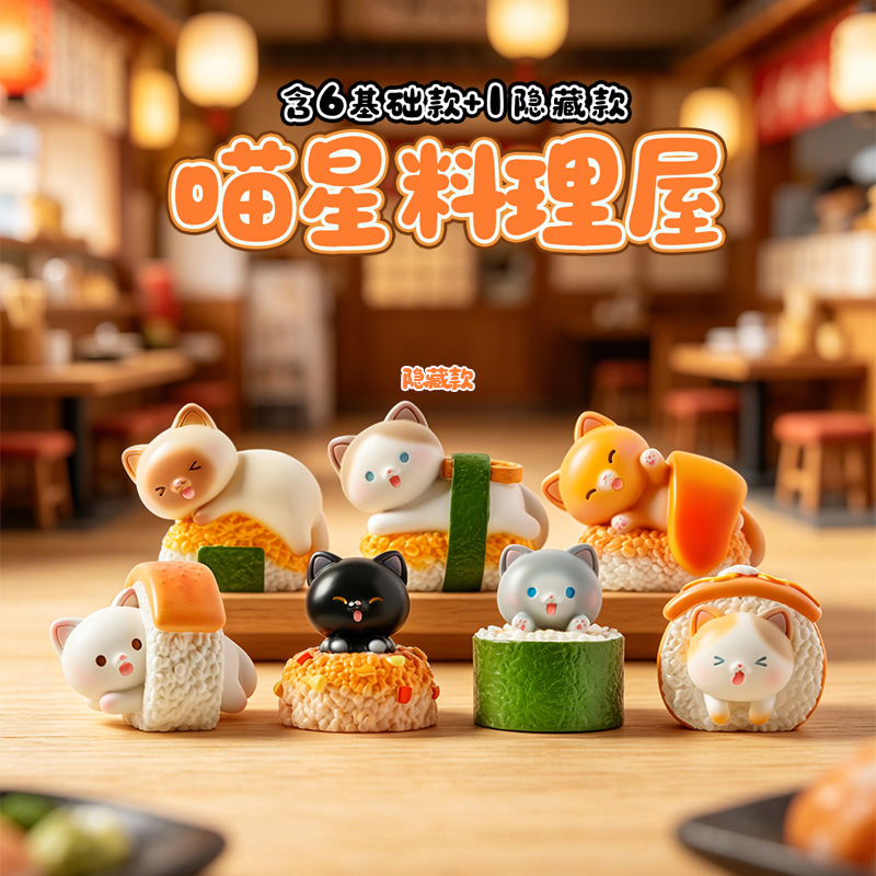 Sushi Cat Blind Box Cartoon Fi - đánh giá và giá Home Security Box